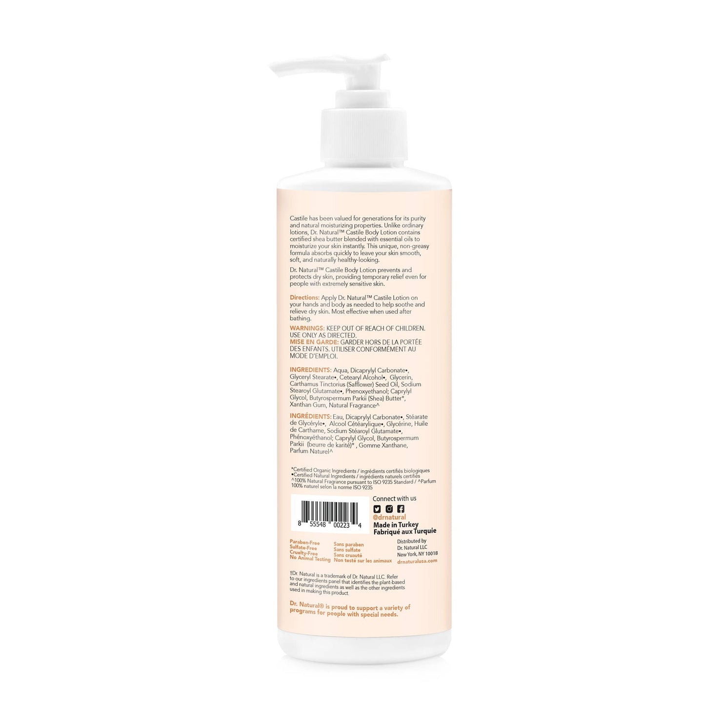 Dr. Natural Castile Body Lotion - Shea Butter + Vanilla