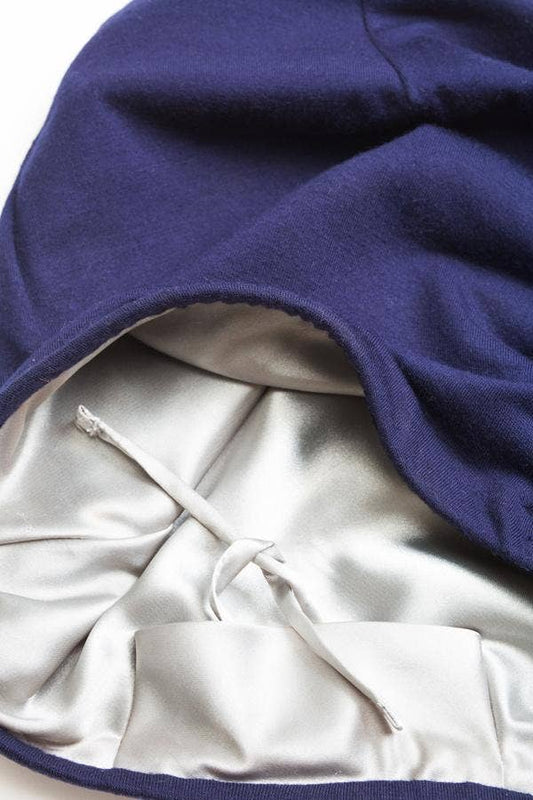 Grace Eleyae Inc. Grace Eleyae Inc. - Navy Adjustable Slap | Satin-Lined Cap