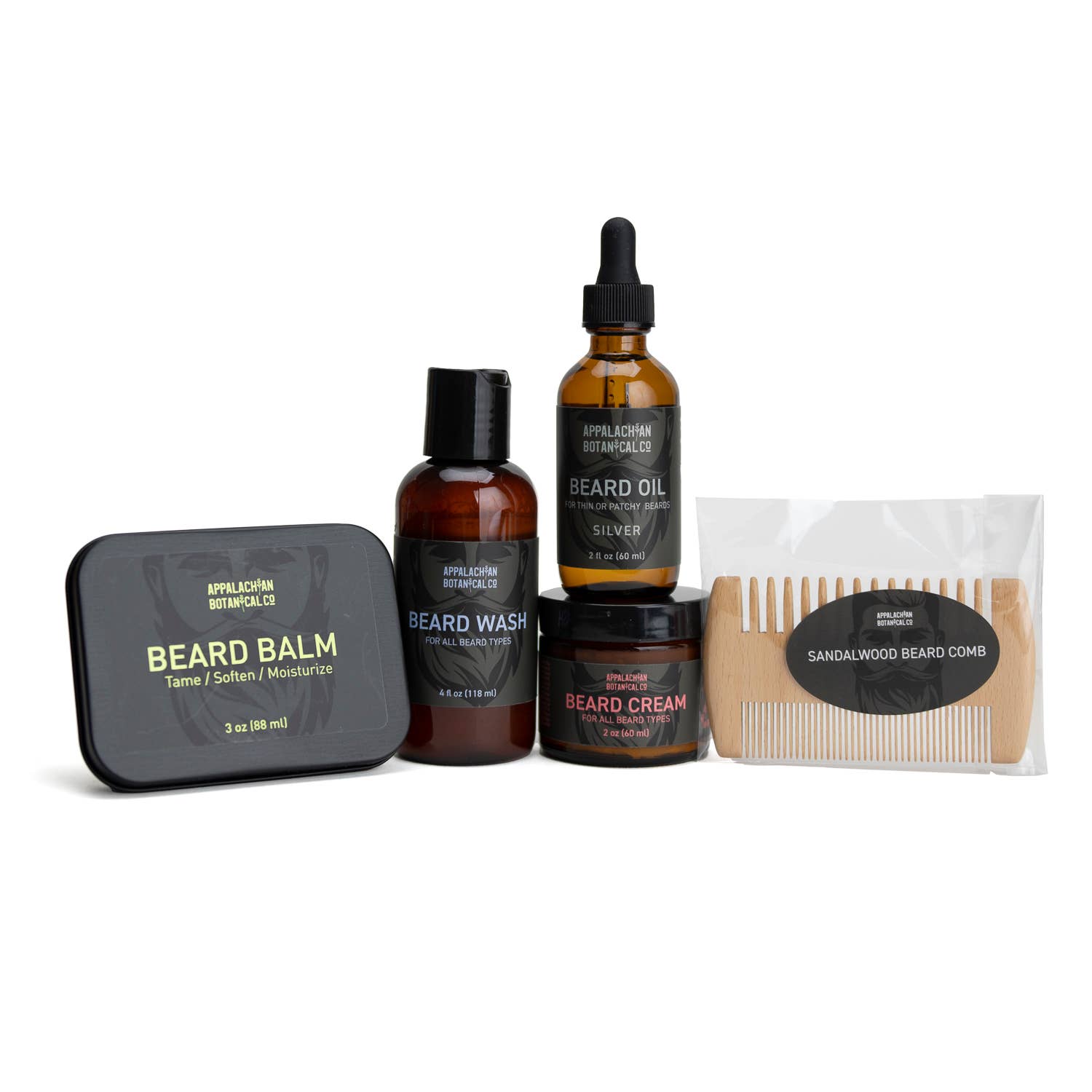    Appalachian Botanical Co. Complete Beard Care Silver Kit