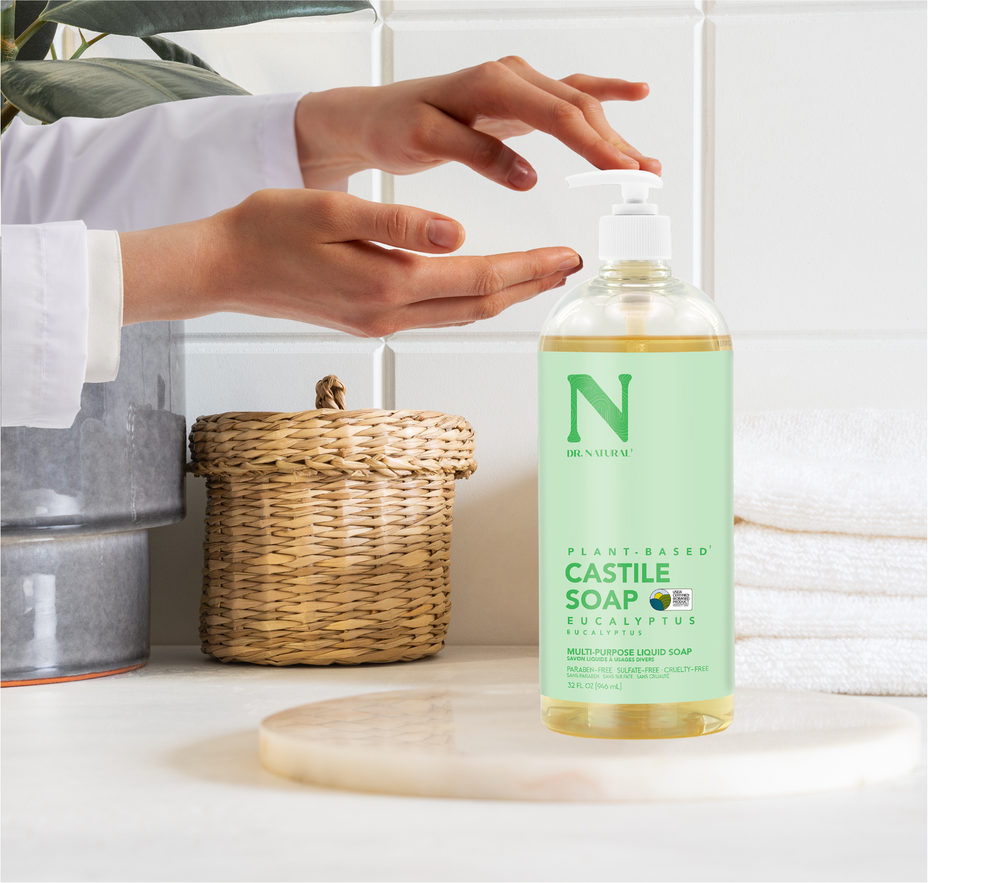    Dr. Natural Plant Based Castile Liquid Soap - Eucalyptus