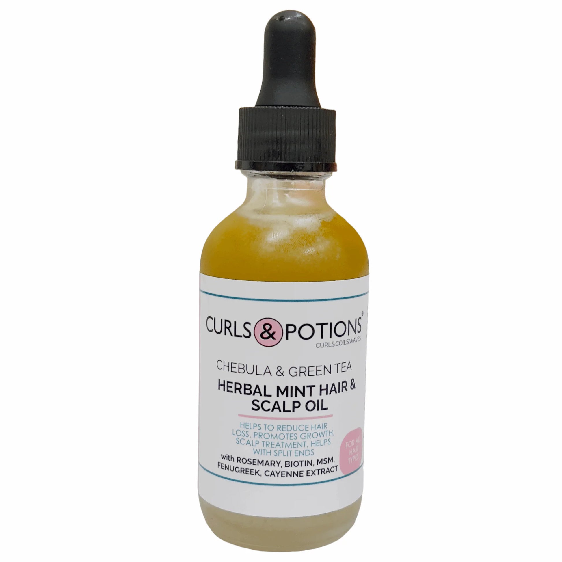    Curls & Potions Blends: Chebula & Green Tea Herbal Mint Hair & Scalp Oil