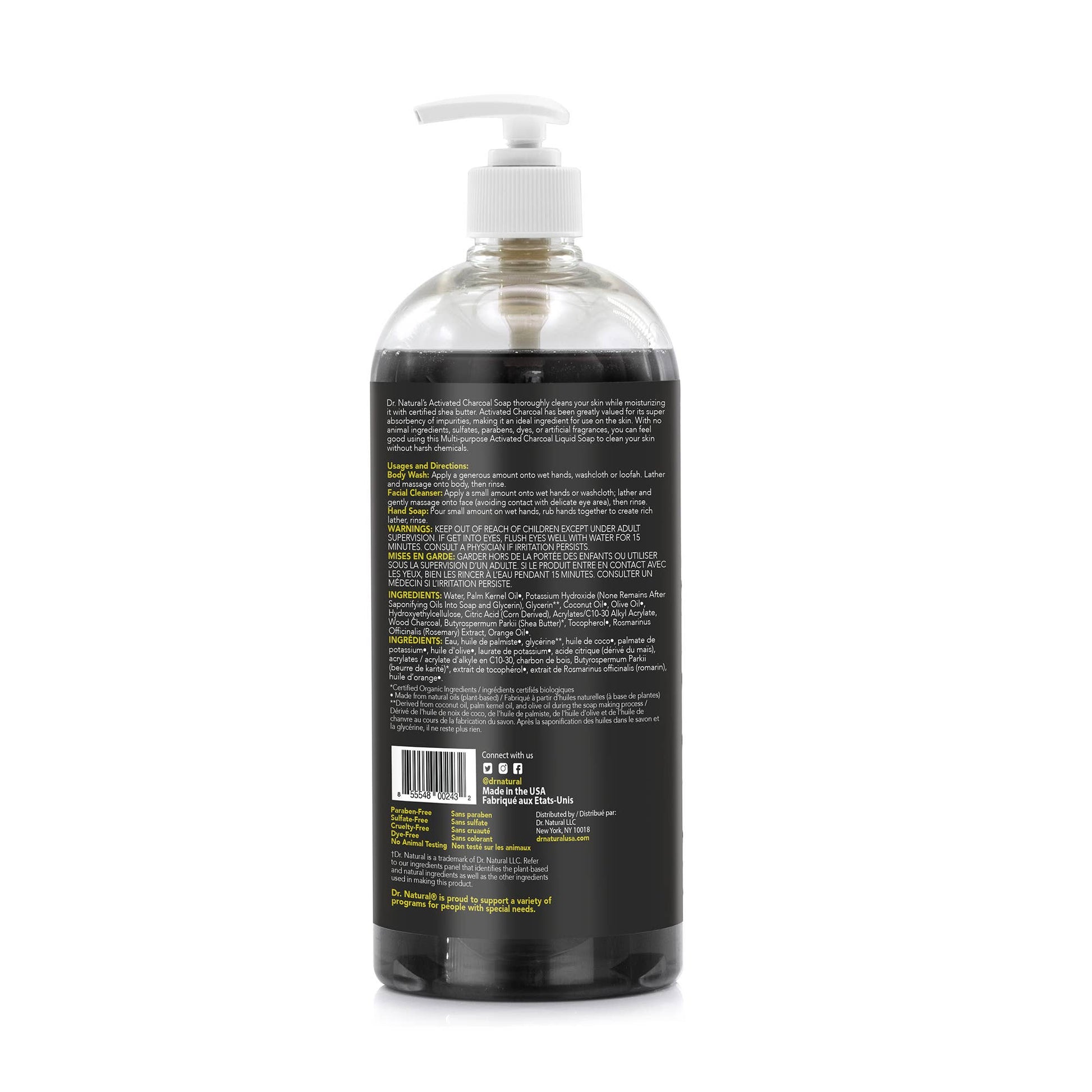    Dr. Natural Plant Based Activated Charcoal Soap - Citrus
