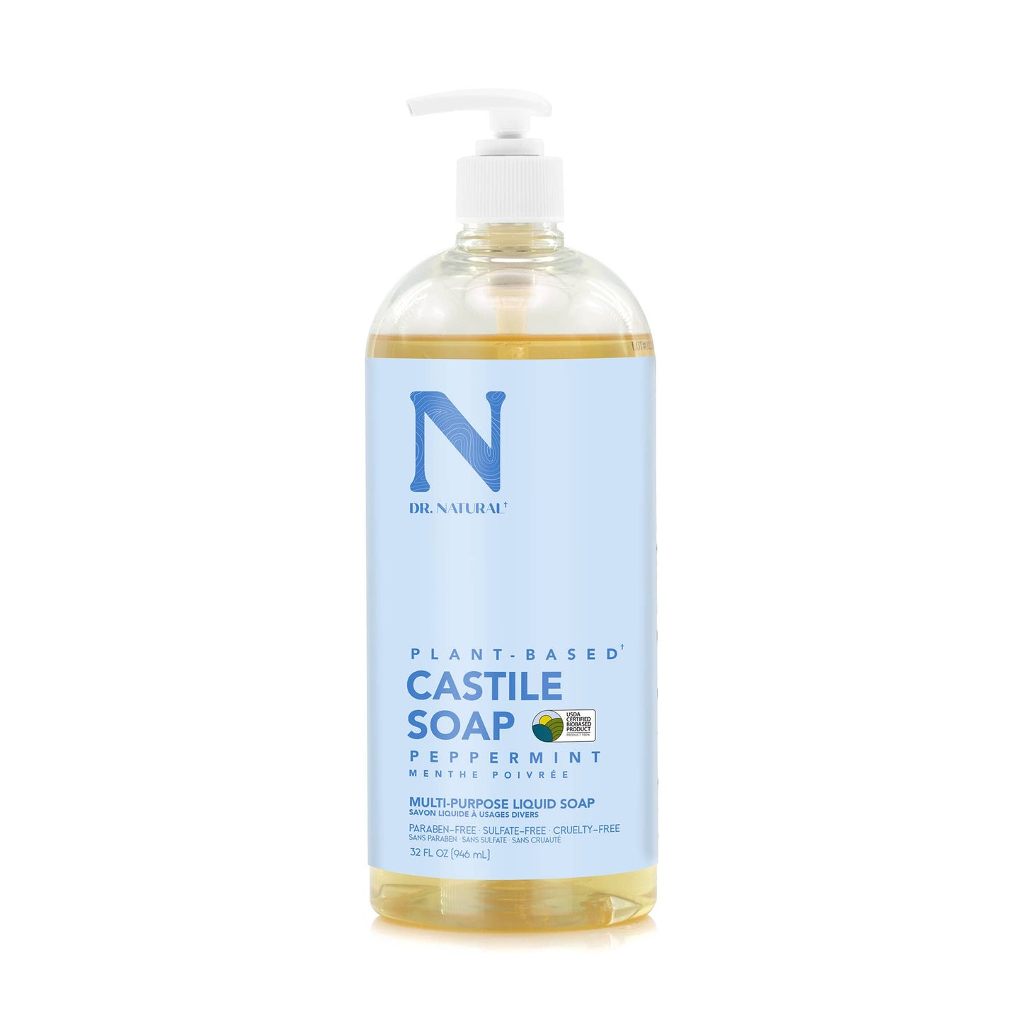    Dr. Natural Plant-Based Castile Liquid Soap - Peppermint